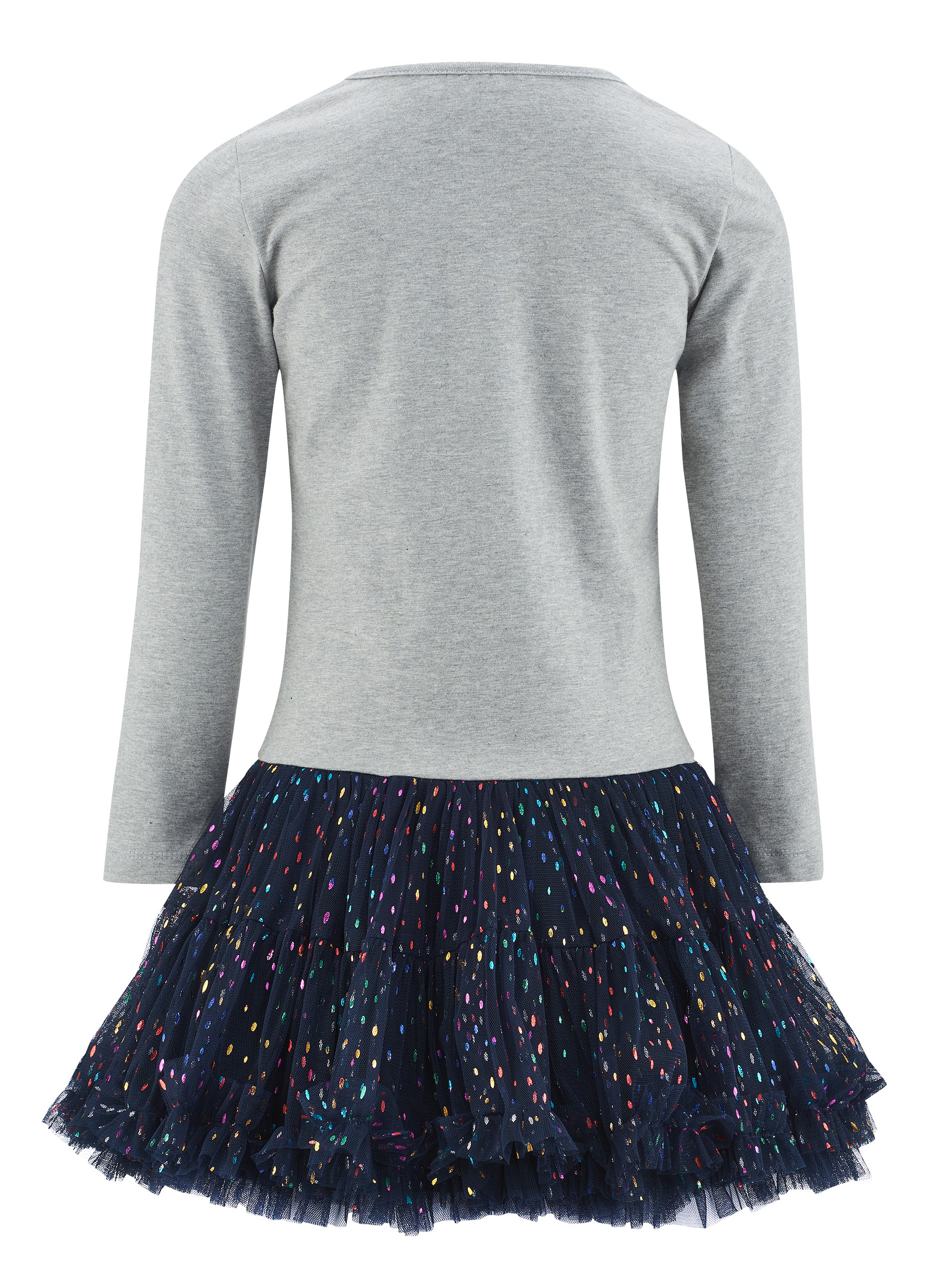 Happy Girls Kleid mit Tüllrock und Regenbogen Metallic Tupfen - Eule - SALE Happy Girls Kleid mit Tüllrock und Regenbogen Metallic Tupfen - Eule - SALE