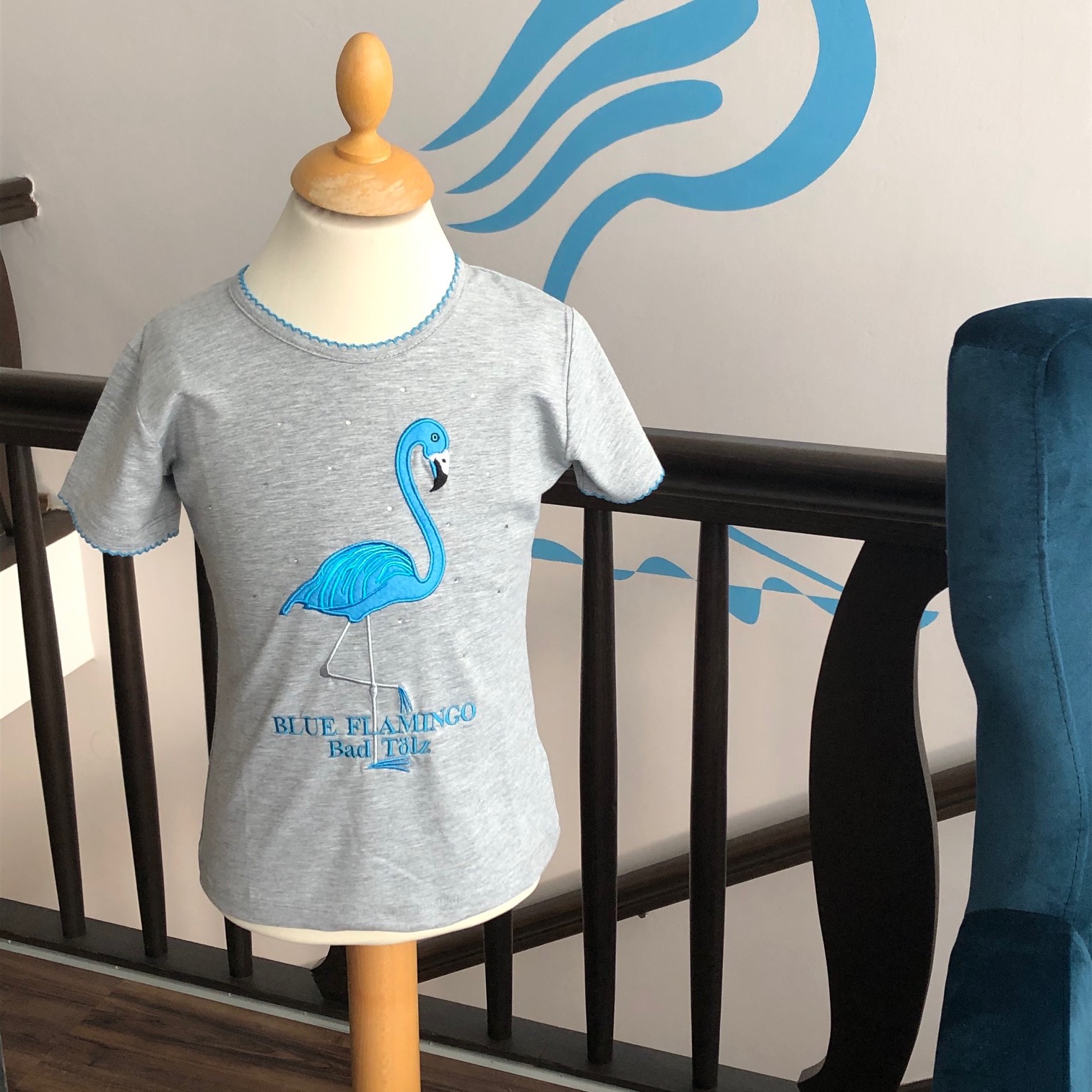 Blue Flamingo Bad Tölz Kurzarm Kinder T-Shirt in Grau - SALE