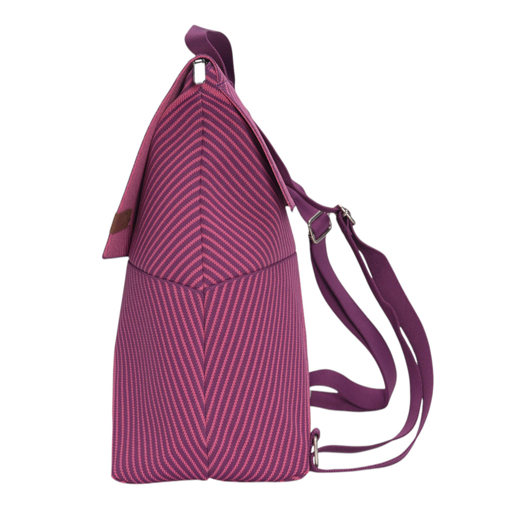 LOT83 Rucksack Romy Aubergine Lila & Pink Zick Zack 