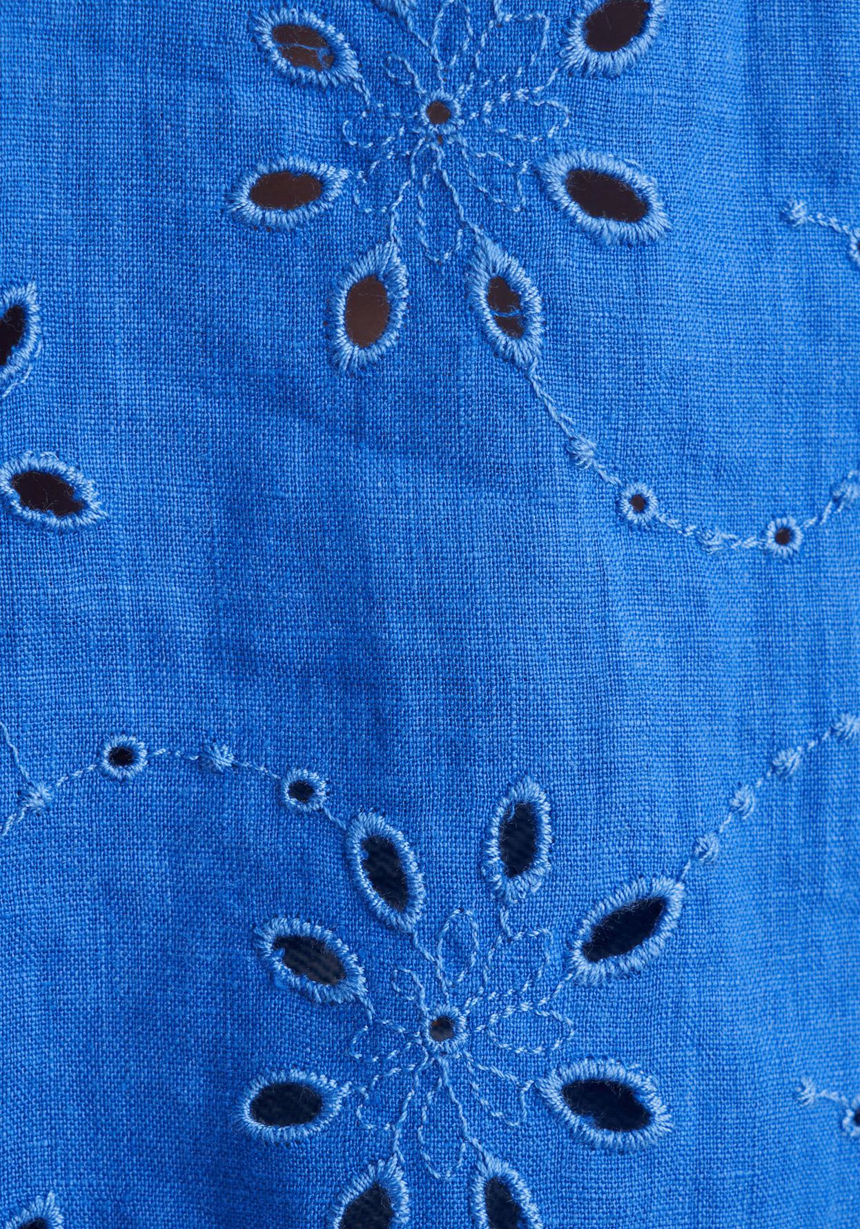 Seidensticker Bluse in Santorini Blau mit Wunderschönes Lochmuster - SALE