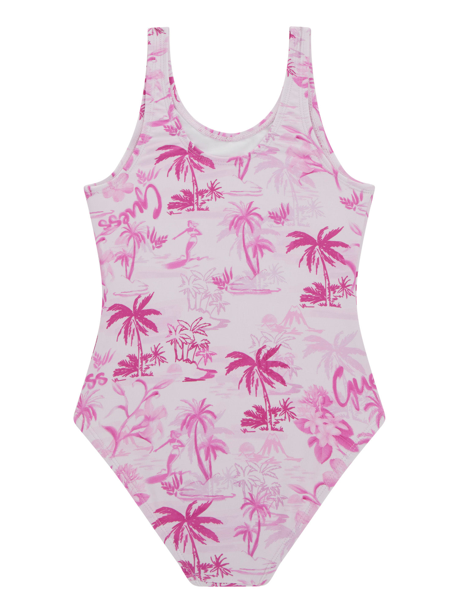 Guess Badeanzug in Pink mit Allover Palmen - SALE