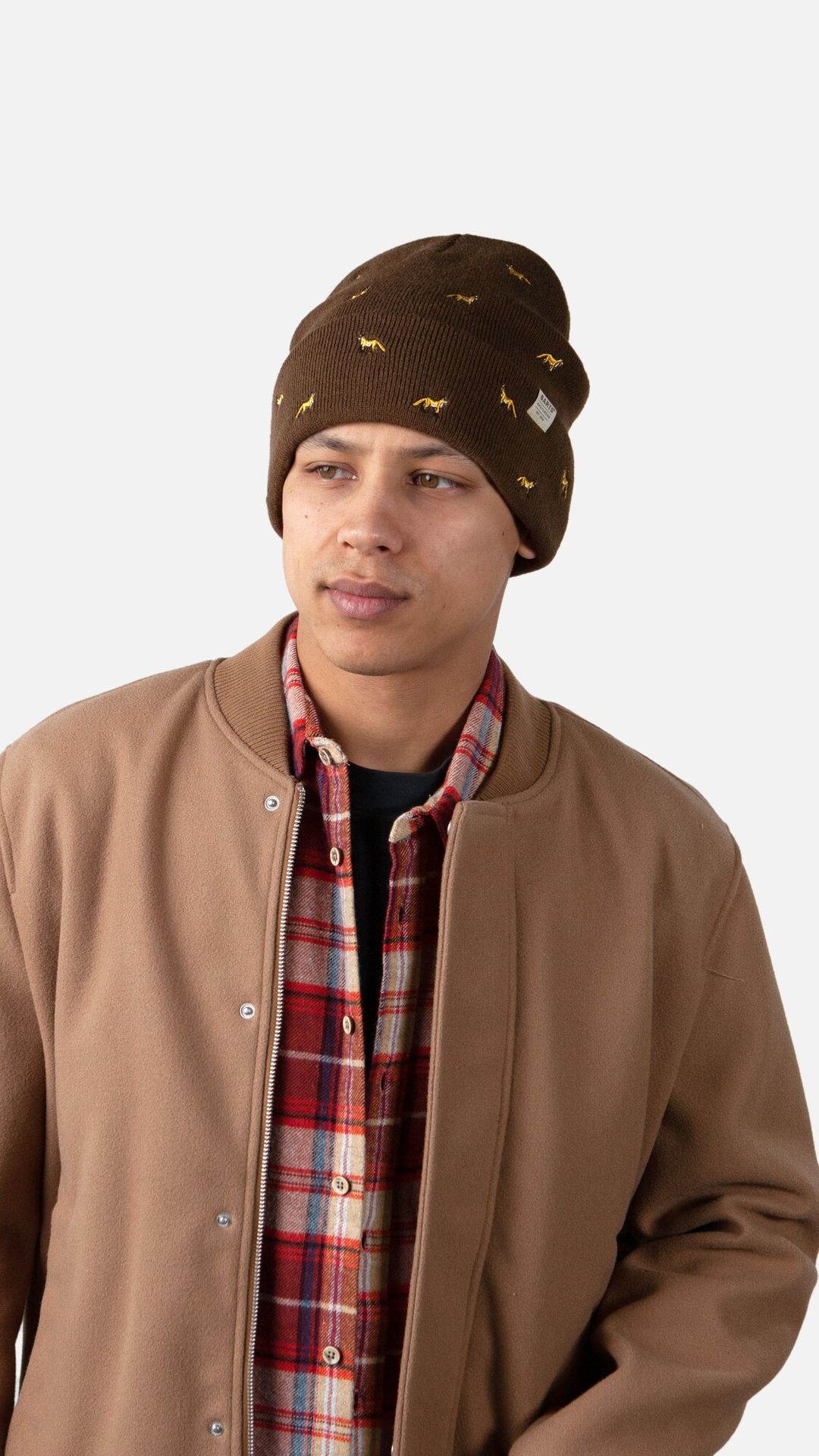 Barts Vinson Beanie Mütze in Dark Brown - Fuchs