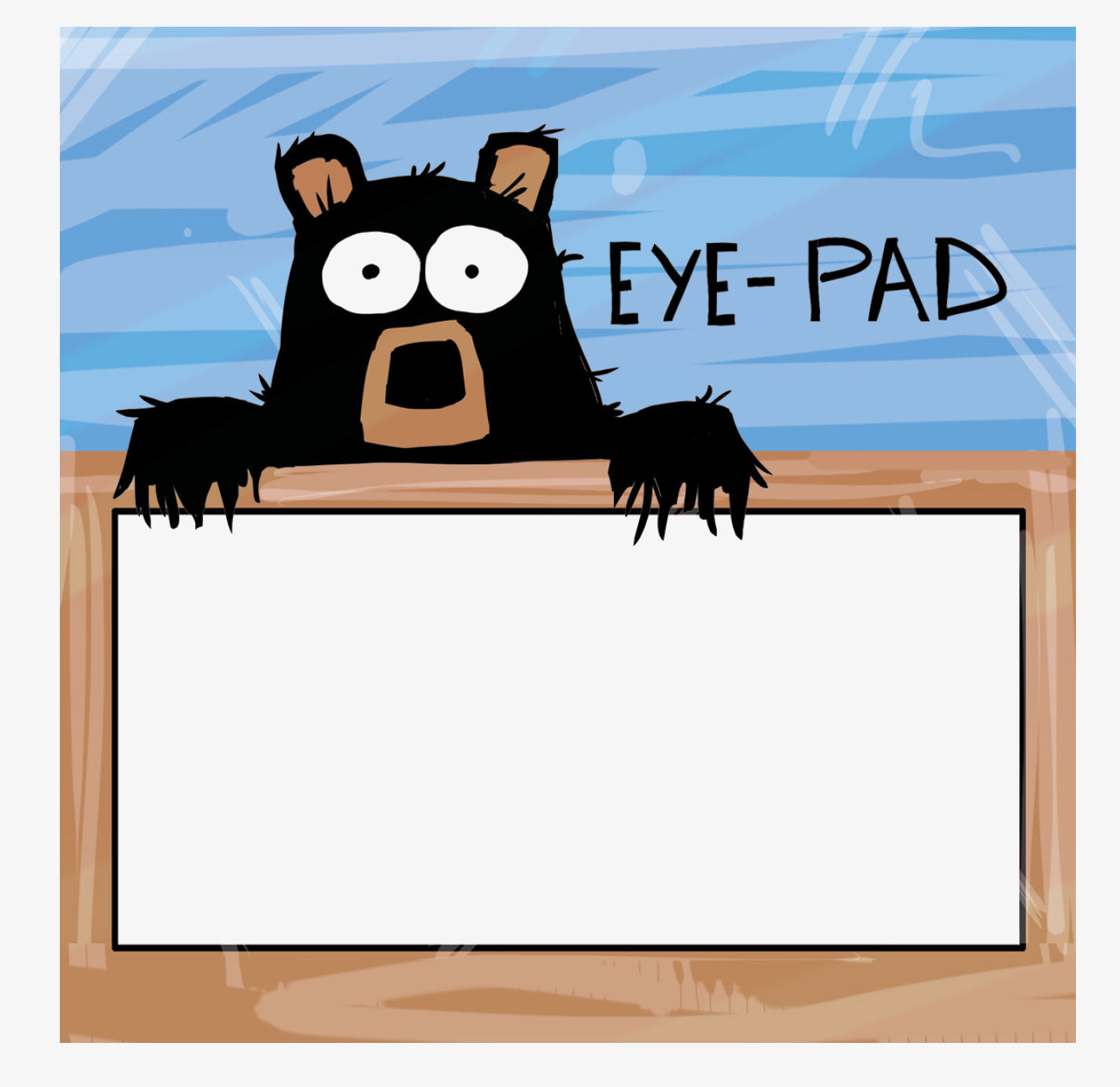 PT0WIBE415 Little Blue House Klebezettel - Eye Pad