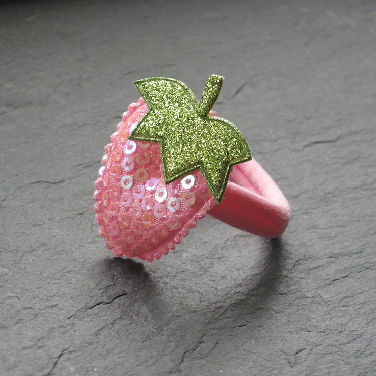 Wowzers Glitzer Haargummis - Erdbeeren