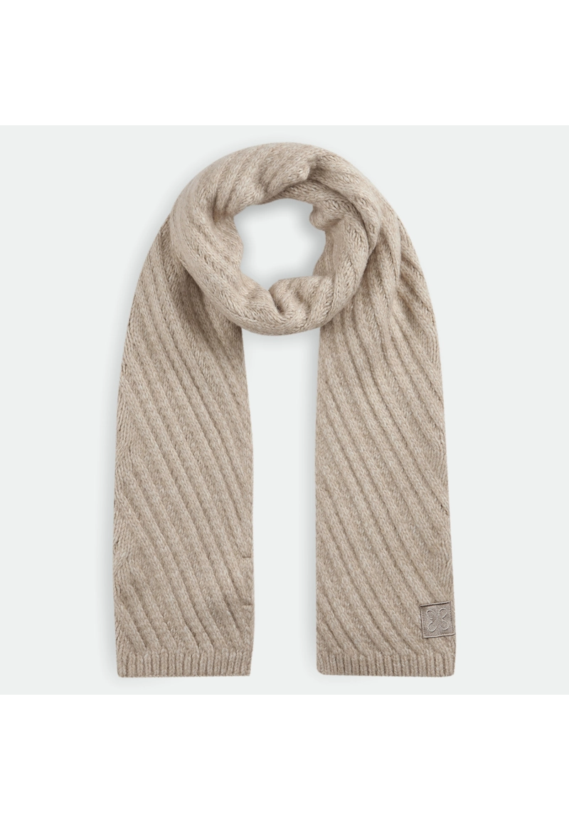 Codello Schall in weicher Wollmischung aus Modischen Struktur-Strick in Beige