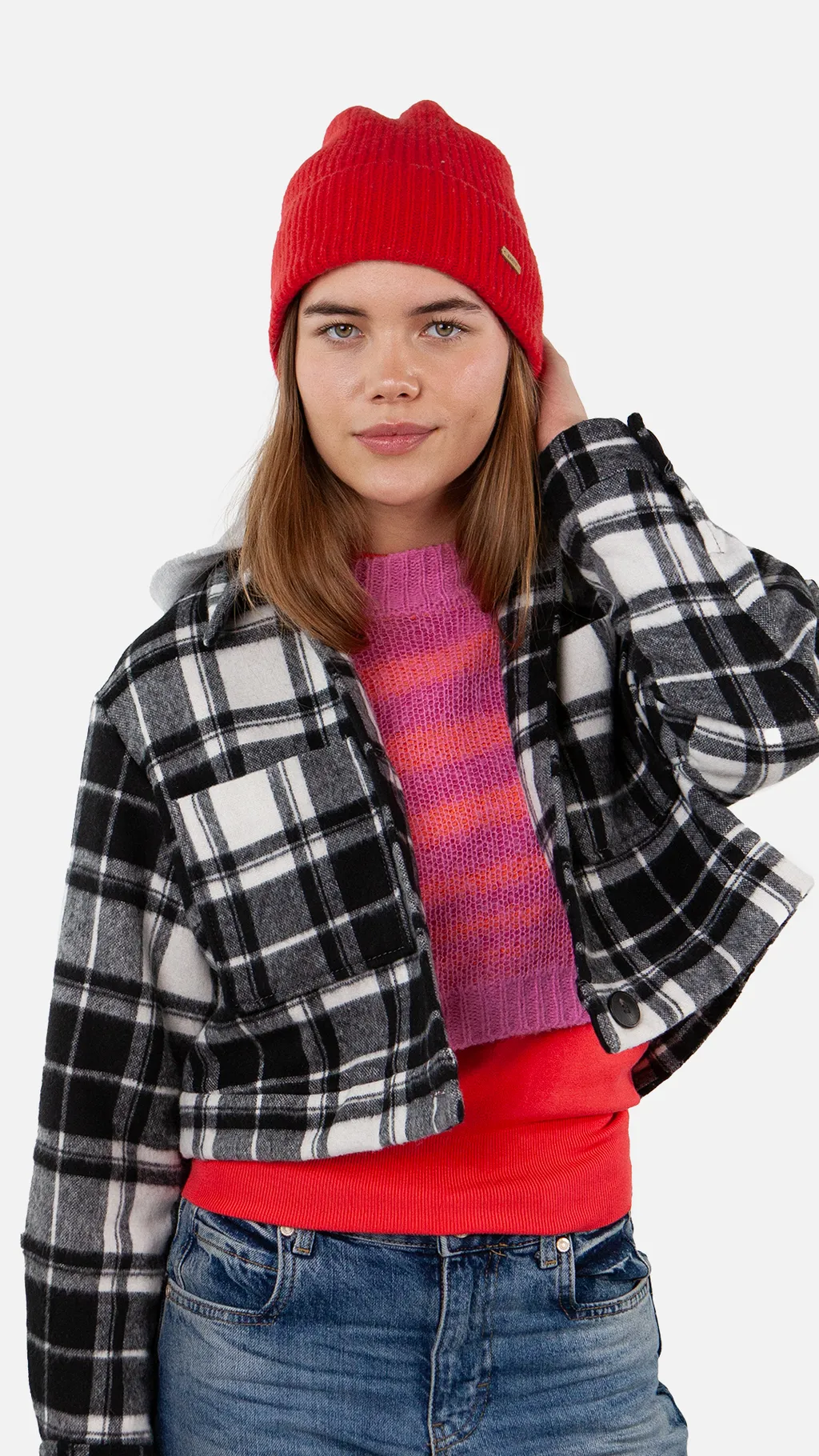 Barts Mireije Damen Beanie Strickmütze in Brilliant Rot