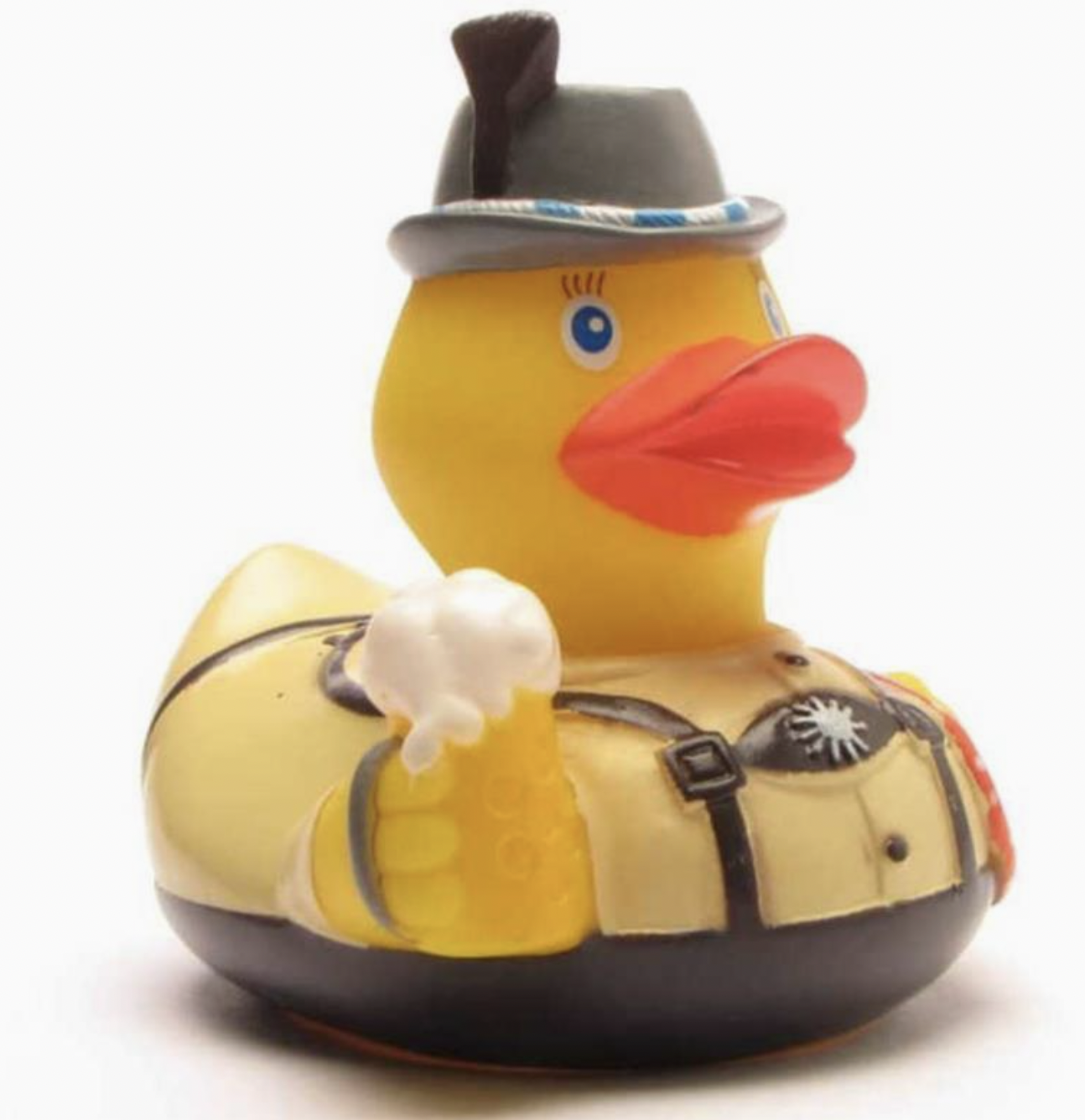 Lanco Bayer mit Brezel Duck - Naturkautschuk Badeente - Bayer mit Brezel