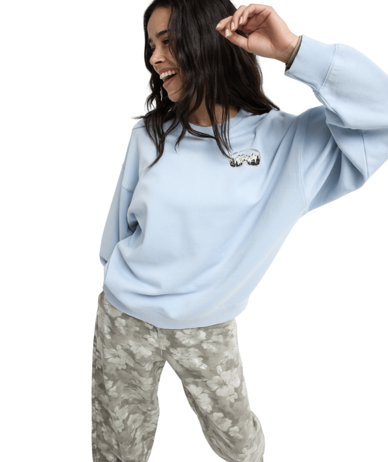 Roxy Damen Sweatshirt in Hellblau - Apres Ski