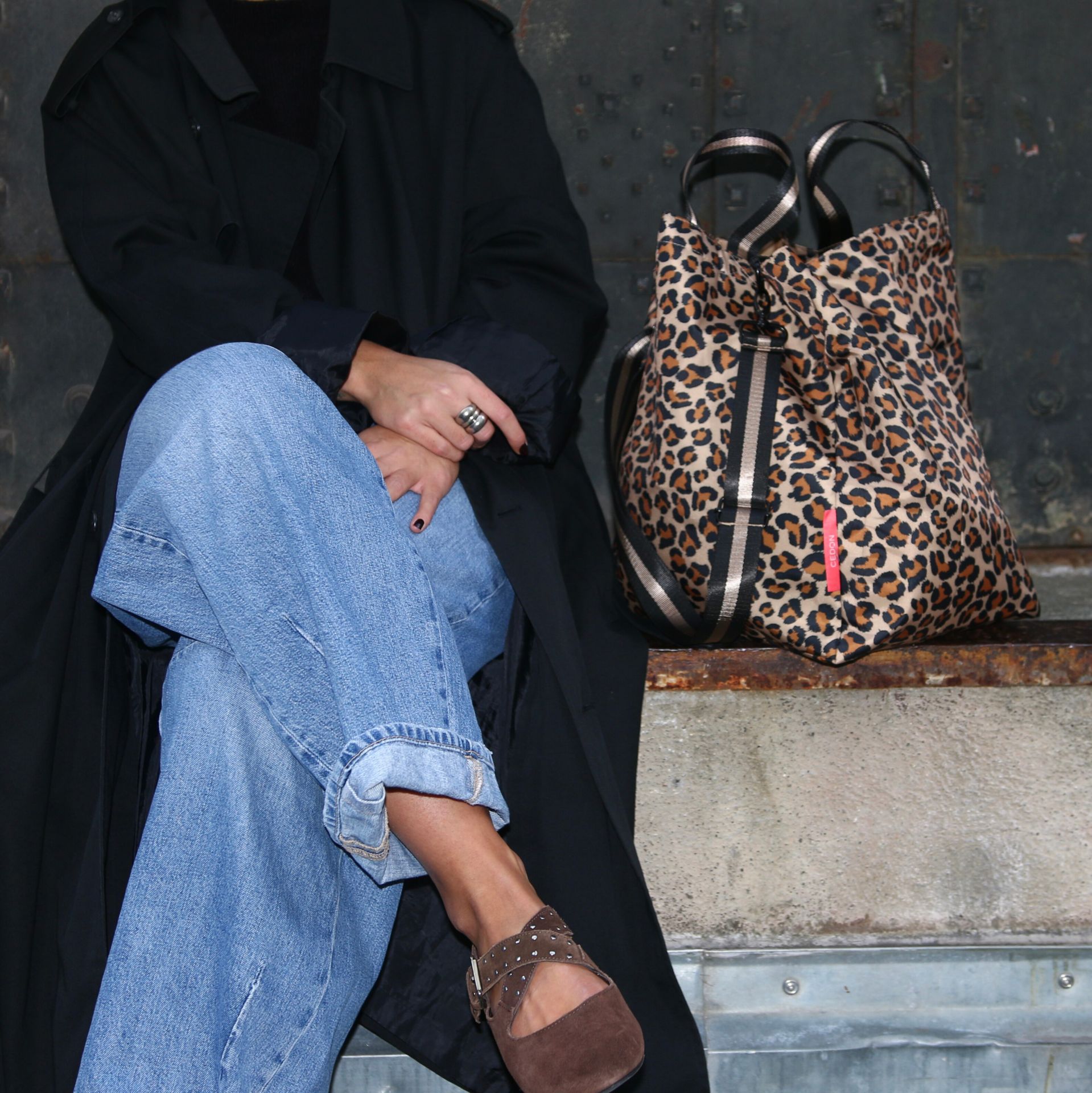 CEDON Easy Travel Bag - Faltbare XL Shopper - Leo animal Print