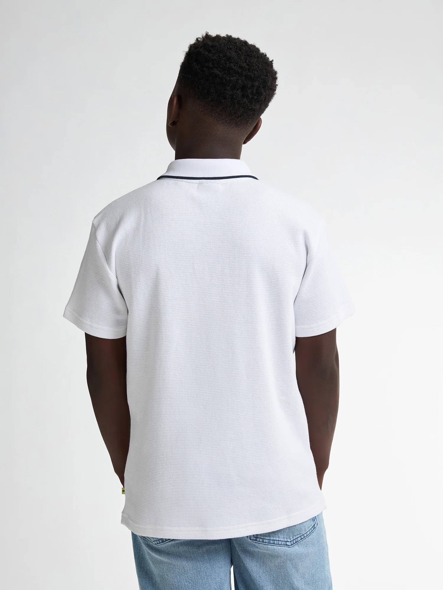 Petrol Industries Jungs klassisches Poloshirt Caribbean in Bright White/Weiß