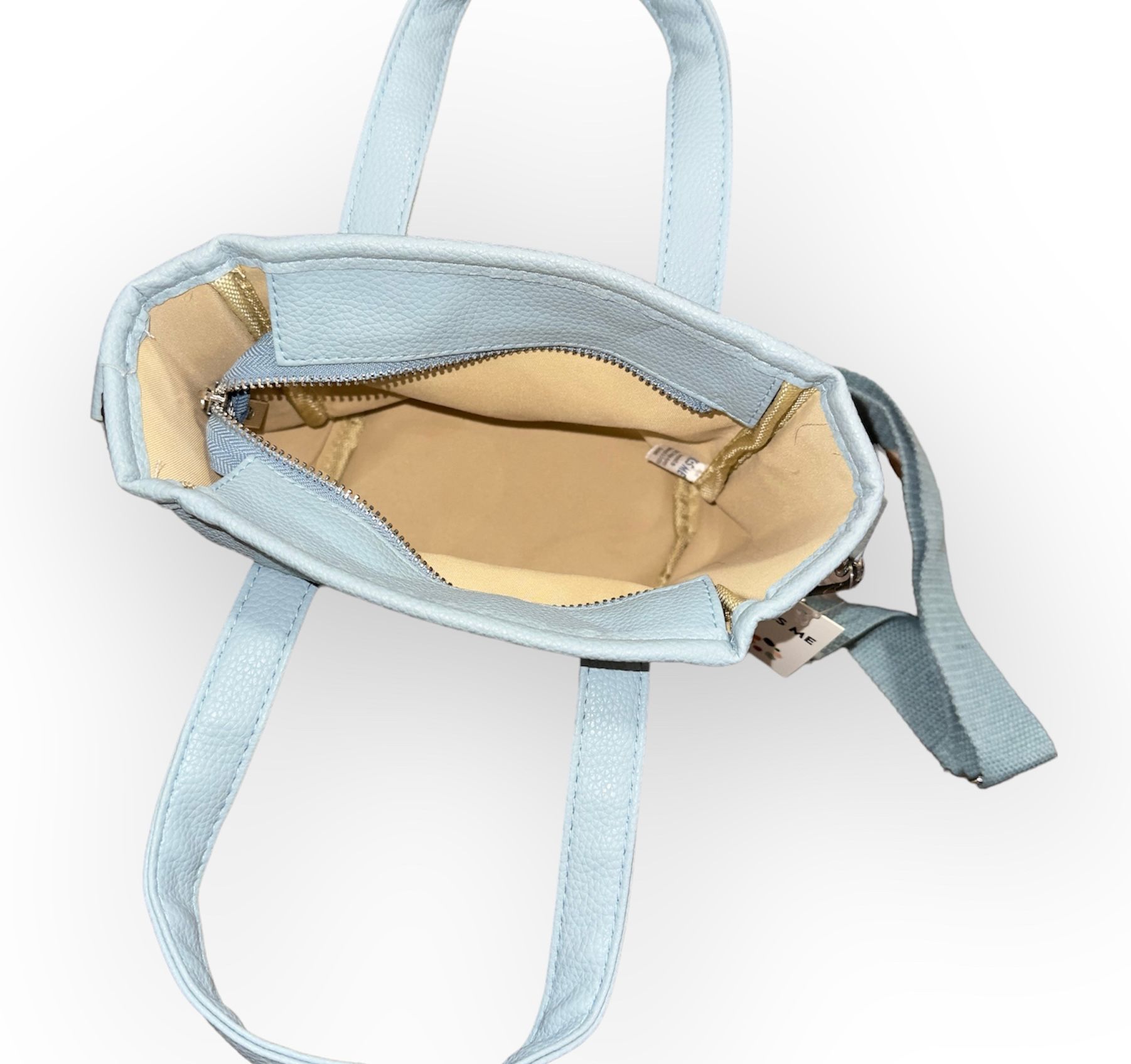 KisMe Kunstleder Umhängetasche mit Henkel und Crossbody Band - Hellblau KisMe Kunstleder Umhängetasche mit Henkel und Crossbody Band - Hellblau