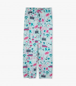 PA2HKEY004-1569270374974 Little Blue House Hockey Mom Pyjama Hose - Eishockey