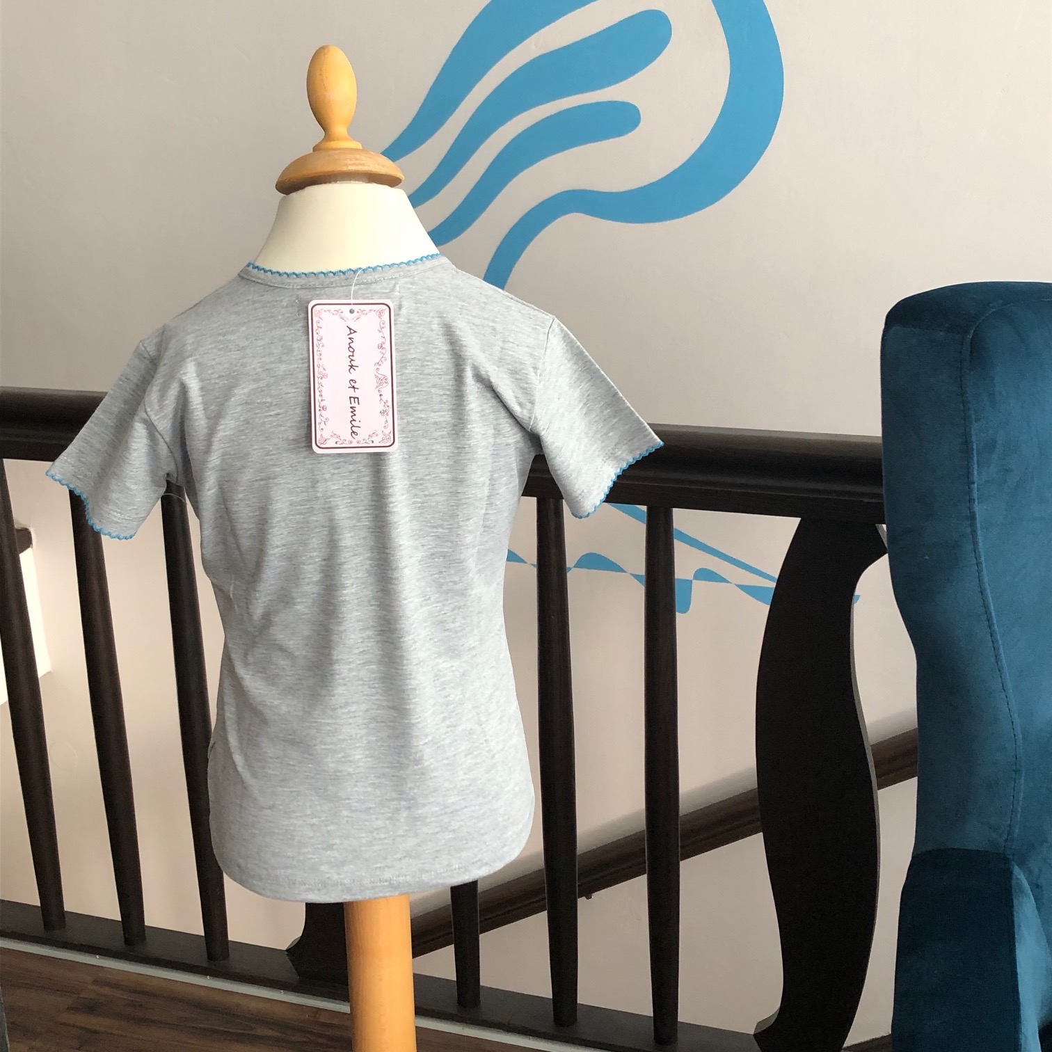 Blue Flamingo Bad Tölz Kurzarm Kinder T-Shirt in Grau - SALE