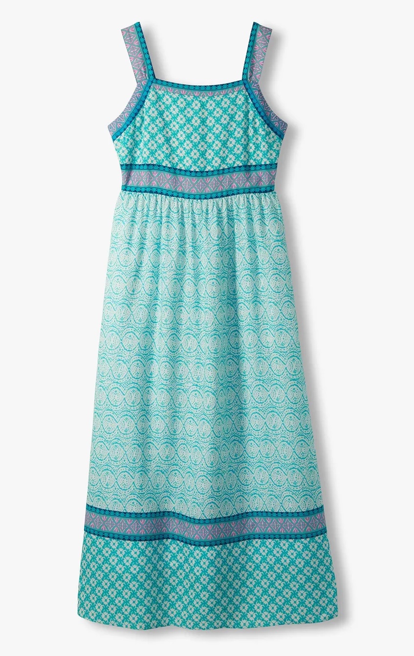Hatley Olivia Sundress Lattice Flower Kleid in Mint & Blau 