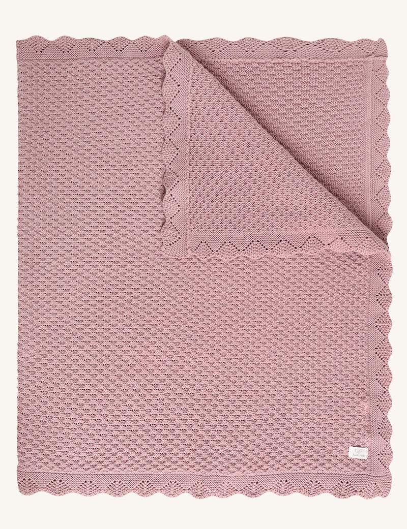 Hust & Claire Babydecke in Heather Gestrickt in Rosa 