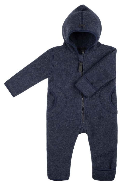Pure Pure Merinowolle Fleece-Overall in Marine Blau