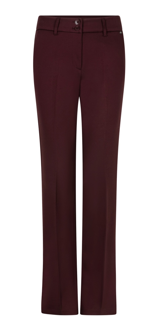 Red Button Bibette punta burgundy Viskose Stretch Chino in Weinrot