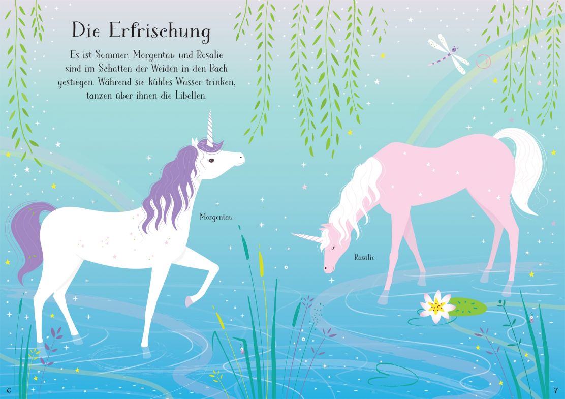 Usborne Mein erstes Anziehpuppen - Stickerbuch Elisa, das kleine Einhorn