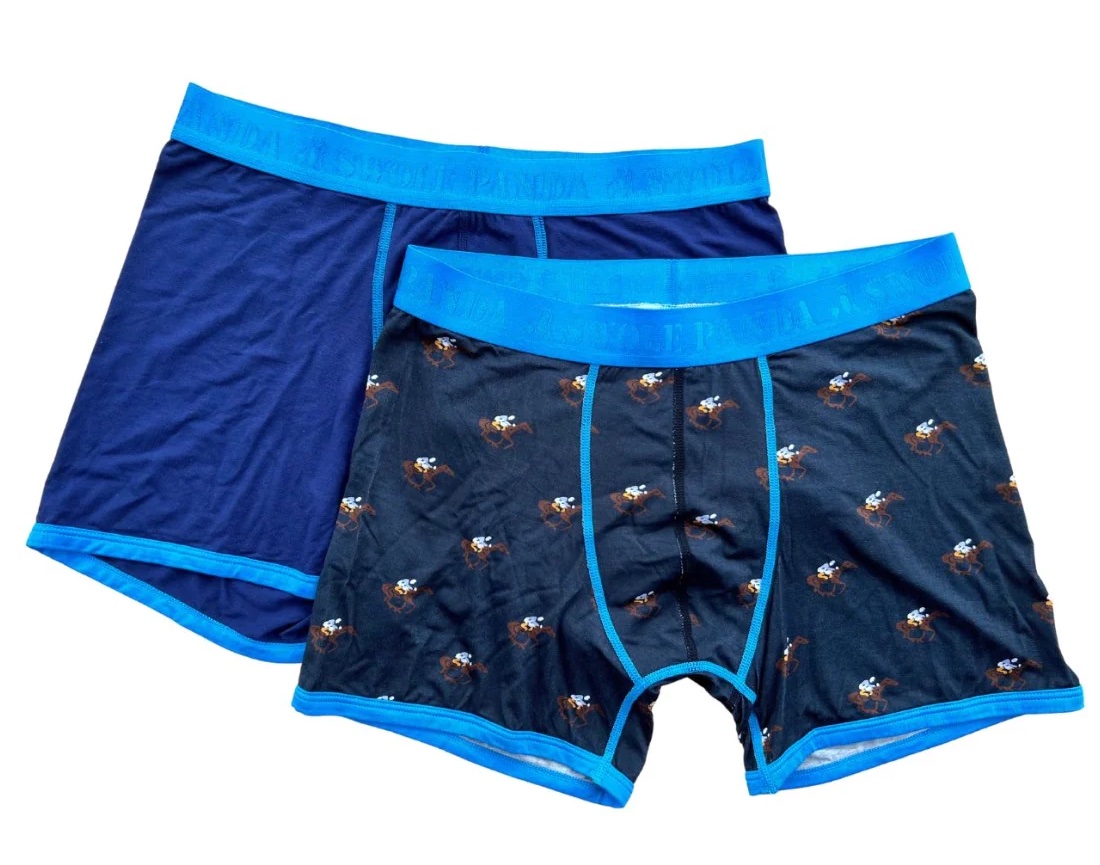 Swole Panda Bambus Herren Unterwäsche - Boxer Short Set - Navy & Jockey
