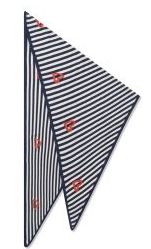 Codello Gestricktes Dreieckstuch mit Navy Streifen & Herzen