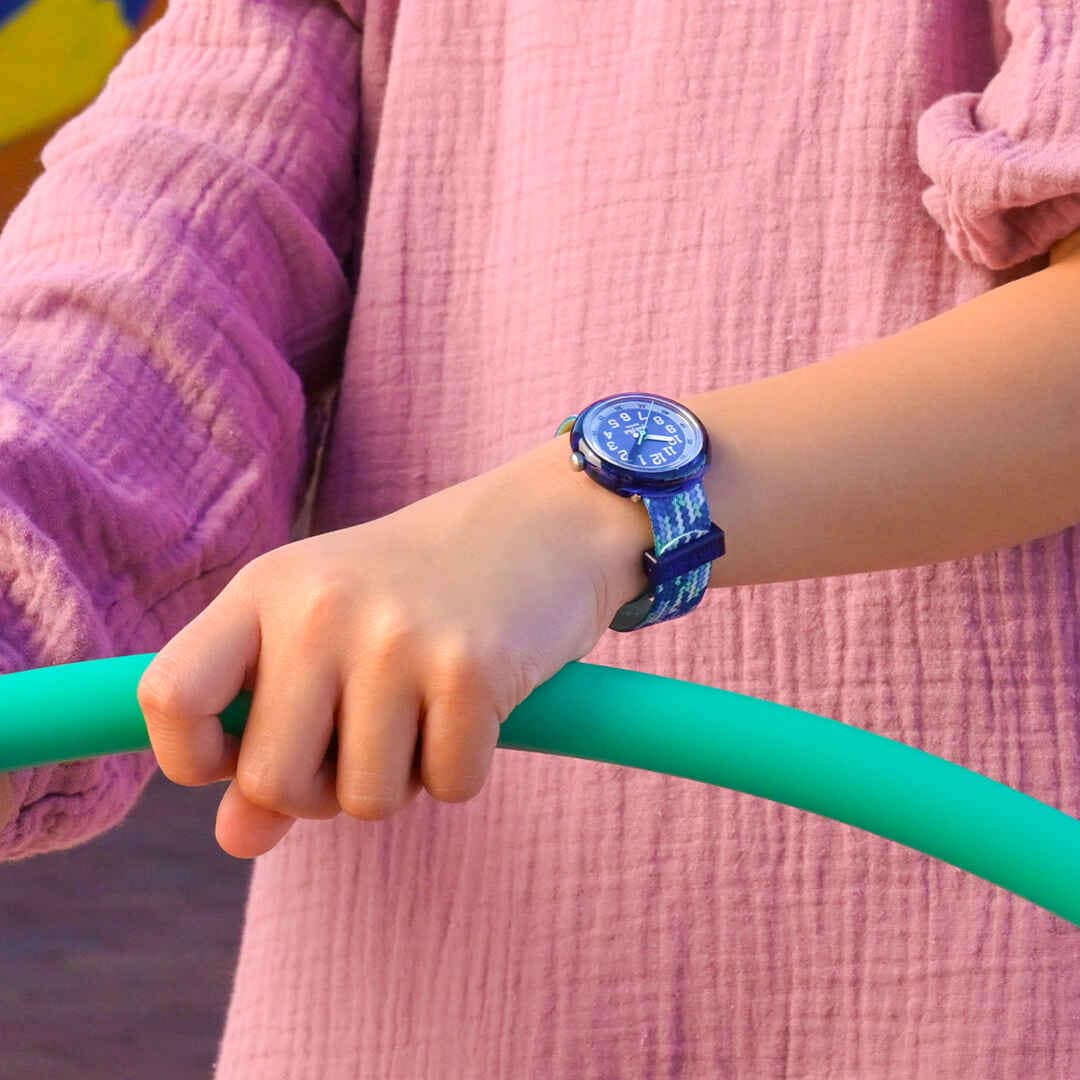 Flik Flak Uhr Kinderuhr - Braid in Blue - Blau Flik Flak Uhr Kinderuhr - Braid in Blue - Blau