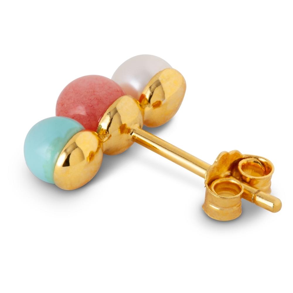 TRIPLES_1_STUCK-Ear_stud_1_pcs-LULU1092-Pearl_Rose_Mint-5_1000x LuLu Triples Ohrring Pearl, Coral & Mint - 1 Ohrring