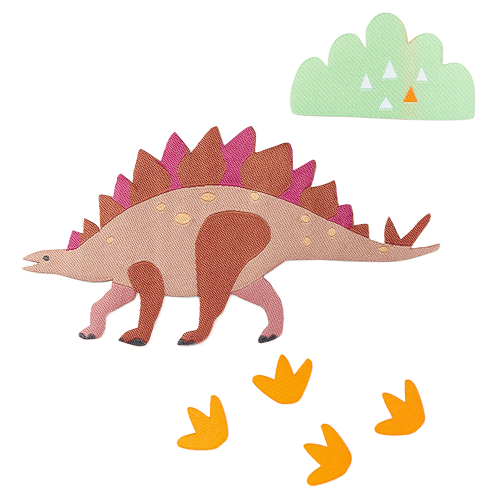 fabfabstickers Klebesticker Set - Dino Stegosaurus