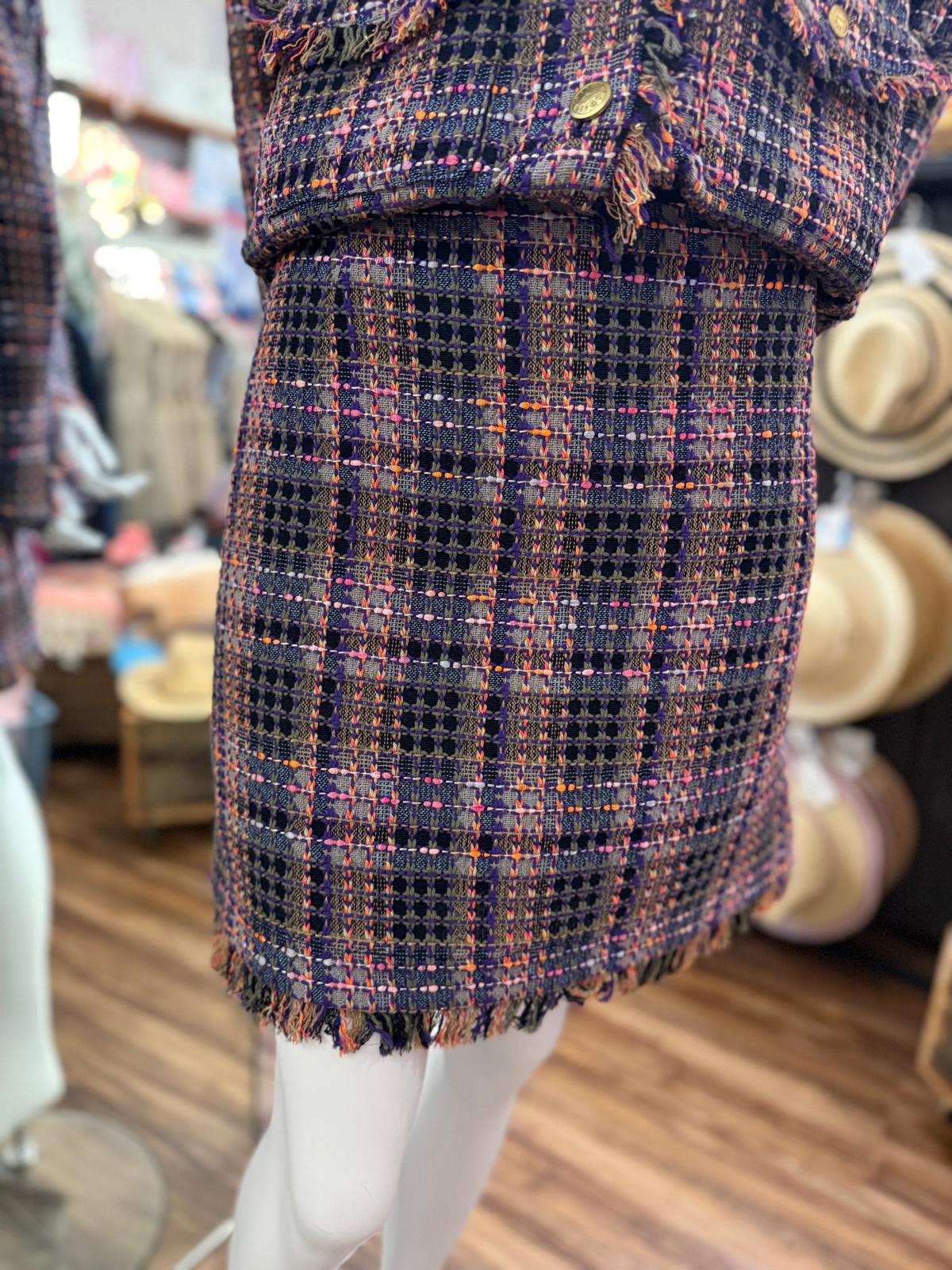 Yess Belgium Charize Rock Tweed Boucle - Navy bunt gemustert - SALE Yess Belgium Charize Rock Tweed Boucle - Navy bunt gemustert - SALE