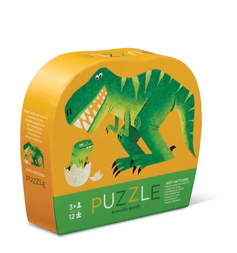Crocodile Creek Mini Puzzle - Just Hatched - Baby Dino - 12 Teile