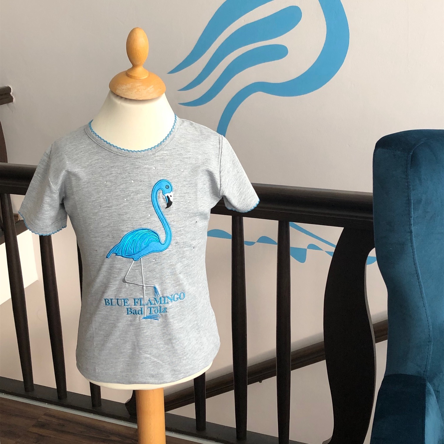 Blue Flamingo Bad Tölz Kurzarm Kinder T-Shirt in Grau - SALE