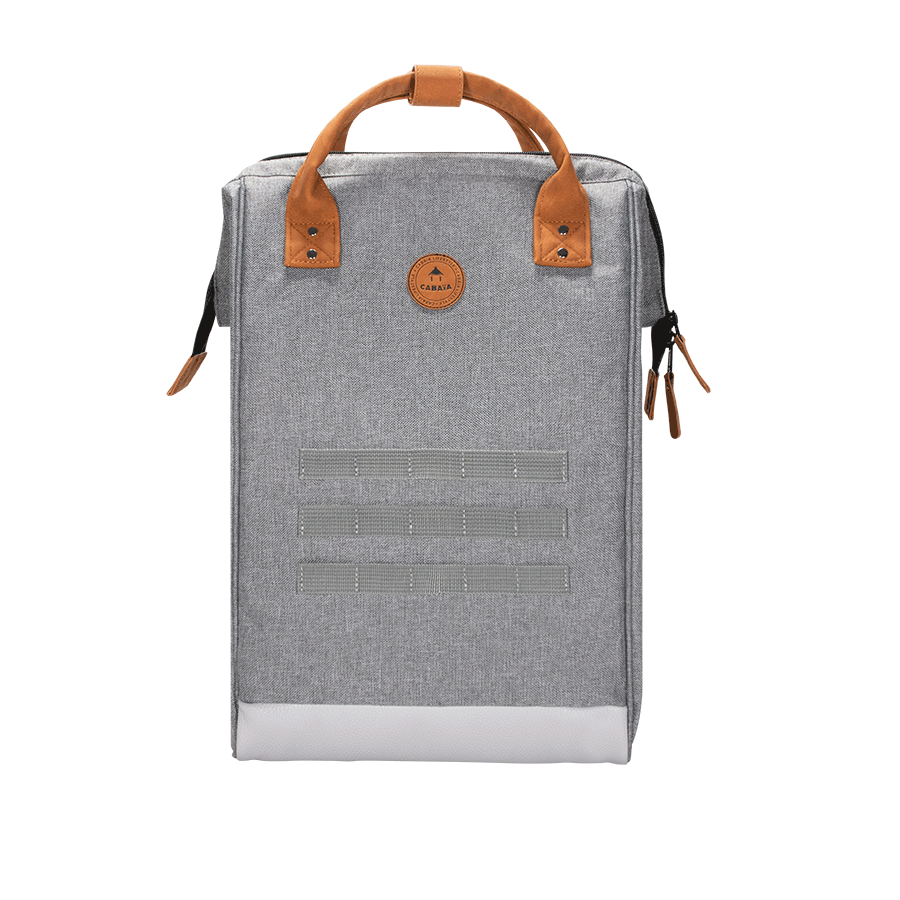 TDM-S21-NEW-YORK-LARGE-FACE-BD Cabaia Rucksack NEW YORK Large mit Laptop-Fach in Hellgrau meliert