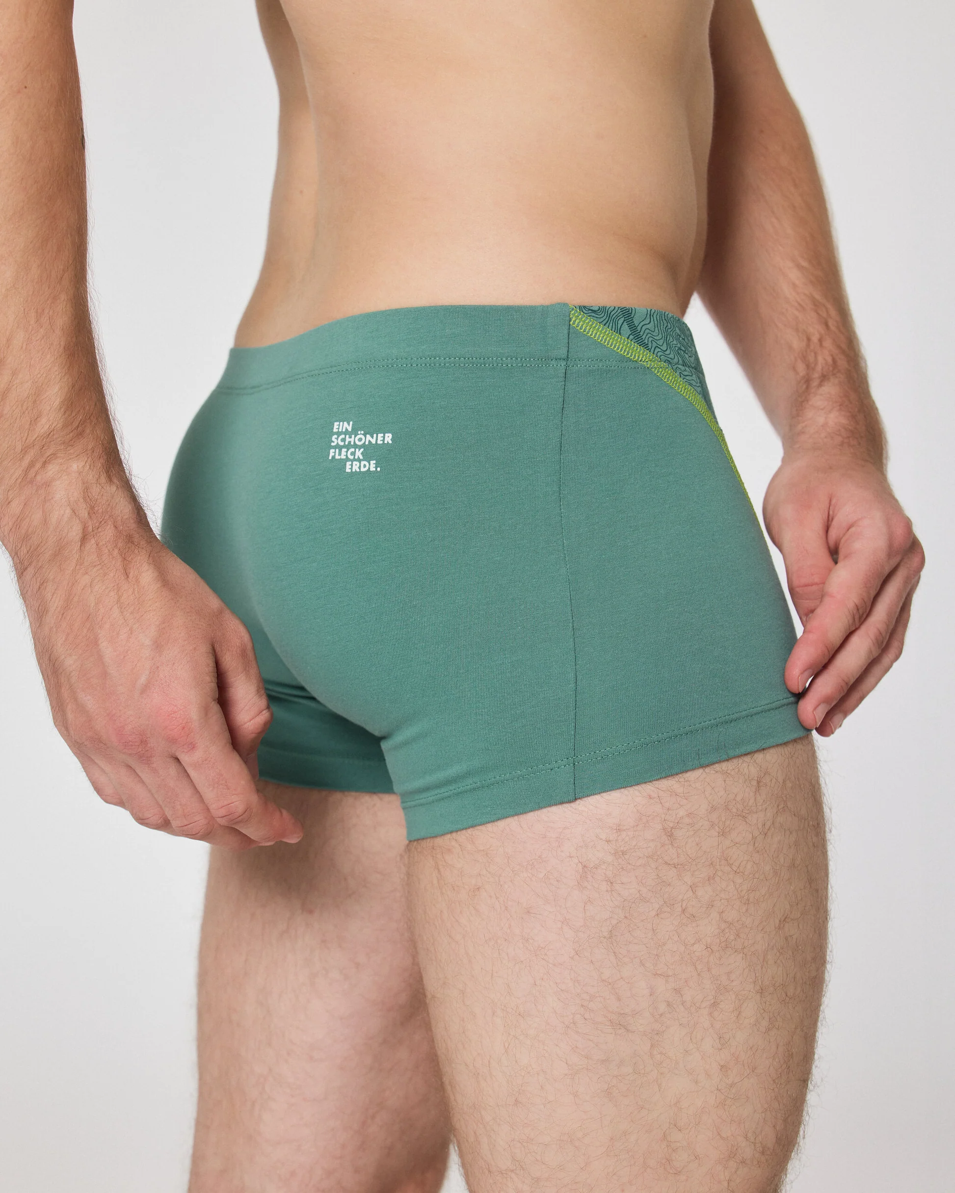 ESFE Alpine Bio-Wäsche Herren Boxer in Eukalyptos Grün - GROSSES TEUFELSHORN