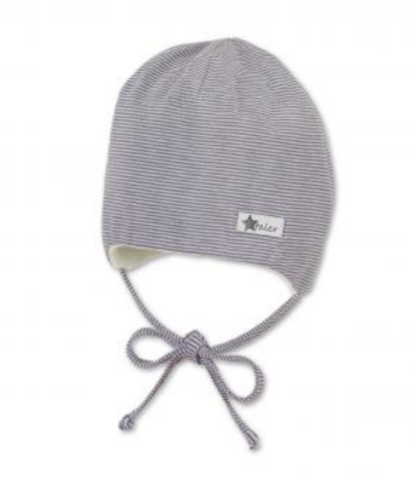 Sterntaler Baby Mütze mit feinen Streifen in Navy