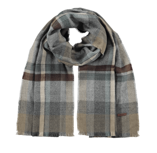 0384_lowel-scarf_24_1 Barts Lowel Herren Schal Karo Schal - Braun Blau Plaid