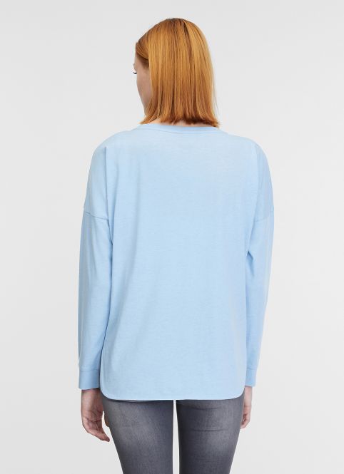 Ragwear Langarmshirt Shimona Long - Cloud/Hellblau