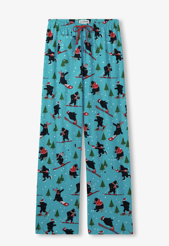 Little Blue House Damen Pyjama Hose in Blau - Wild Winter Sports - Wildes Skifahren & Eishockey Little Blue House Damen Pyjama Hose in Blau - Wild Winter Sports - Wildes Skifahren & Eishockey