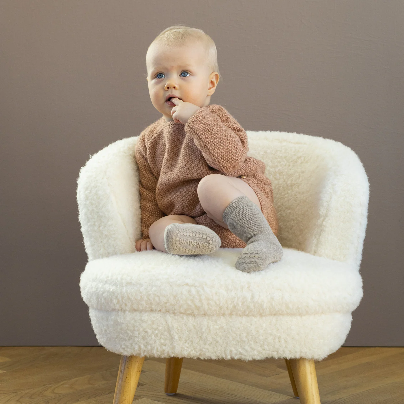 GoBabyGo Thermo Stopper-Socken in Sand Beige