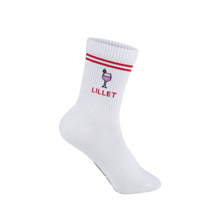 My Day My Dream Socken in Weiß mit Rot - Lillet