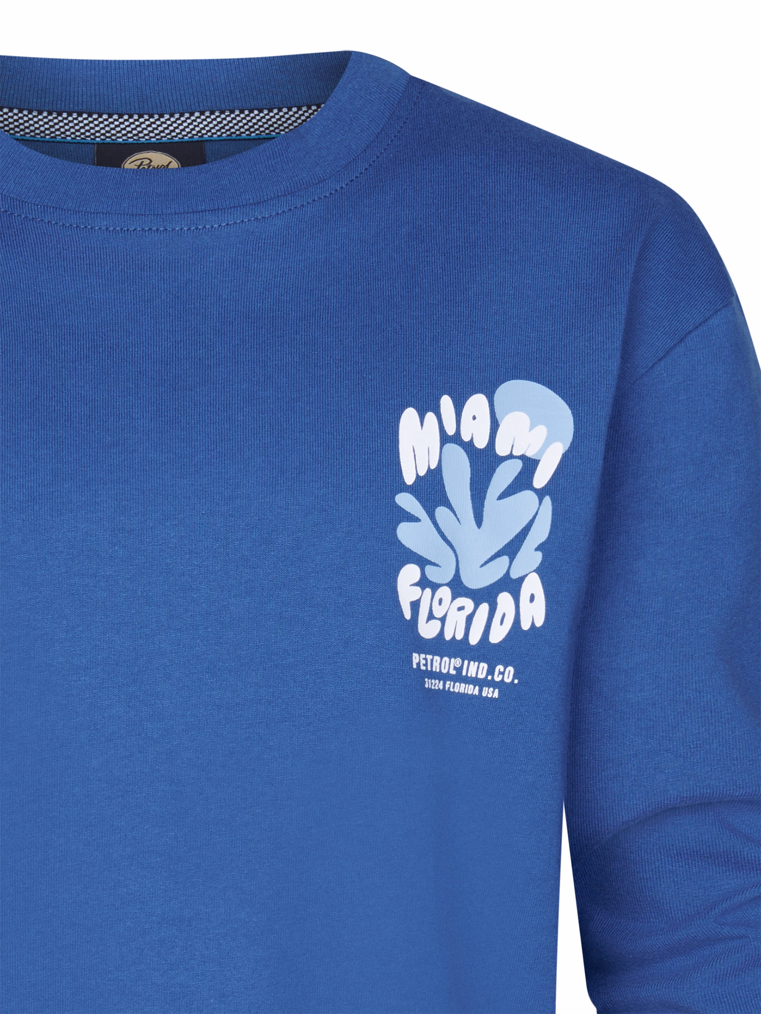 Petrol Industries Jungs Langarm Shirt in Imperial Blau - Miami Florida - SALE