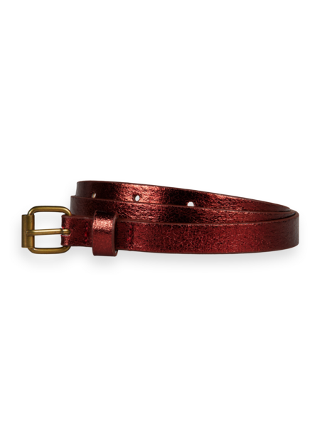 Scotch & Soda Metallic Gürtel in Kupfer Rot