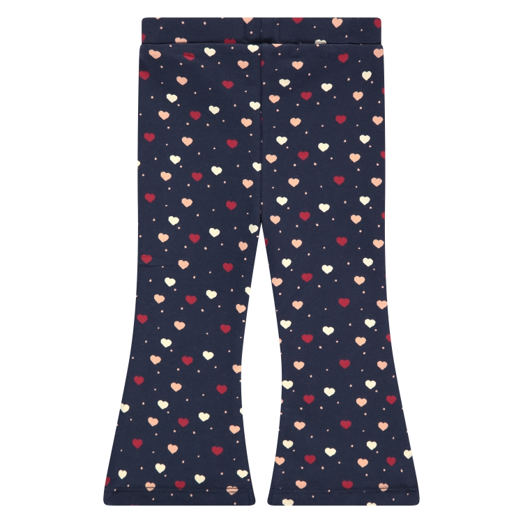 Babyface Baby Girl Flare Sweatpant Legging in Indigo Blau mit Herzen