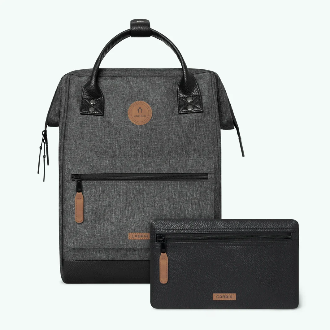 Cabaia ADVENTURER Rucksack Medium LUXEMBOURG - Schwarz Meliert