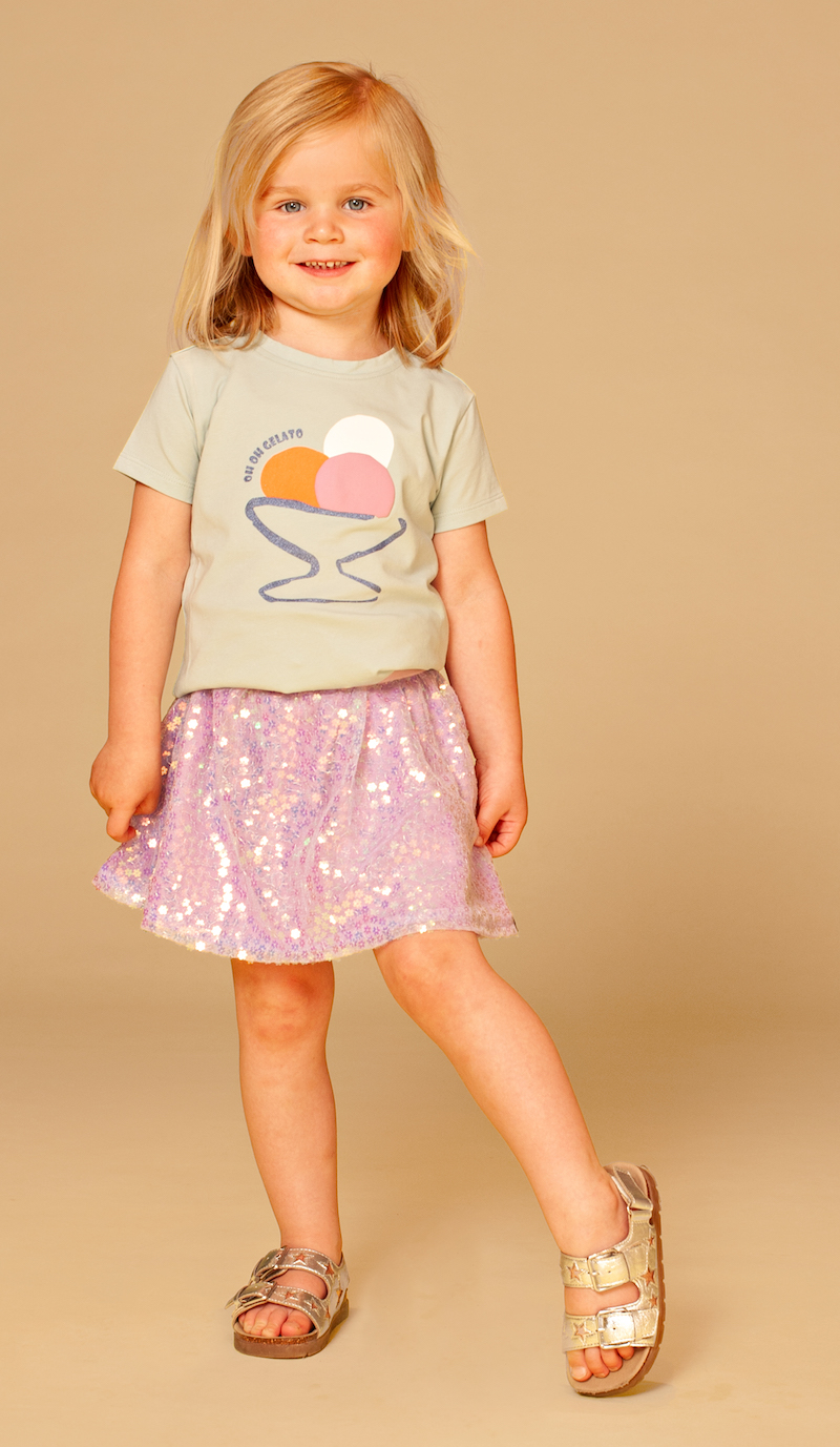 Babyface Stains & Stories Sequin skirt - Pailletten Rock in Rosa Flieder