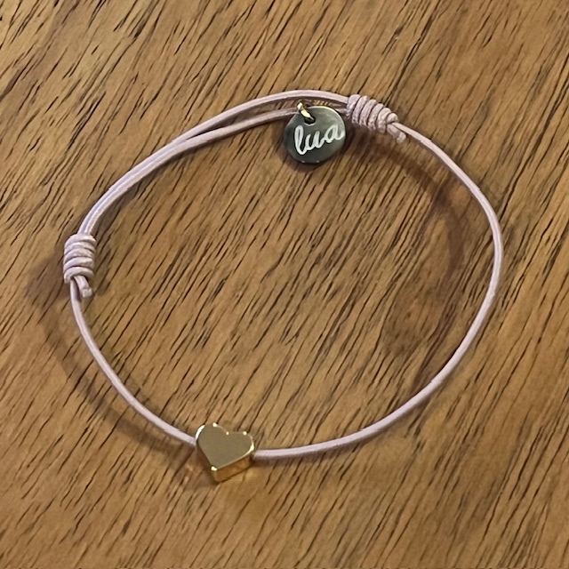Lua Mini Heart Armband - Elastisch mit Gold Herz 