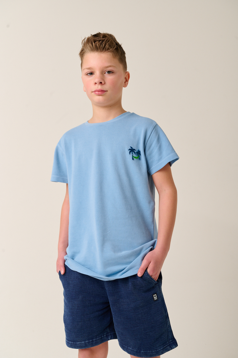 Tumble N Dry Arille Beach - Pique Kurzarm T-Shirt in Copan Blue Hellblau 