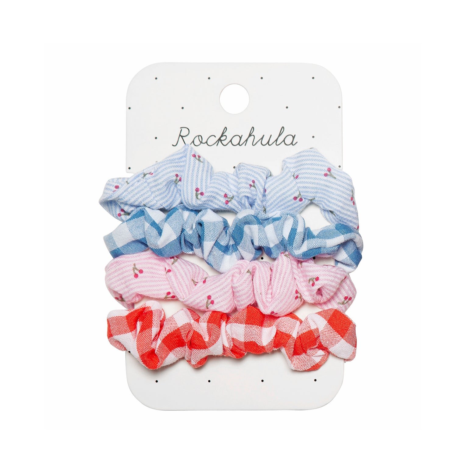 66009b3c14a64f2299092f10fb2a21e0-rkmog2qn Rockahula Scrunchie Set Cherry Gingham - 4 Stück - Kirsche & Karo