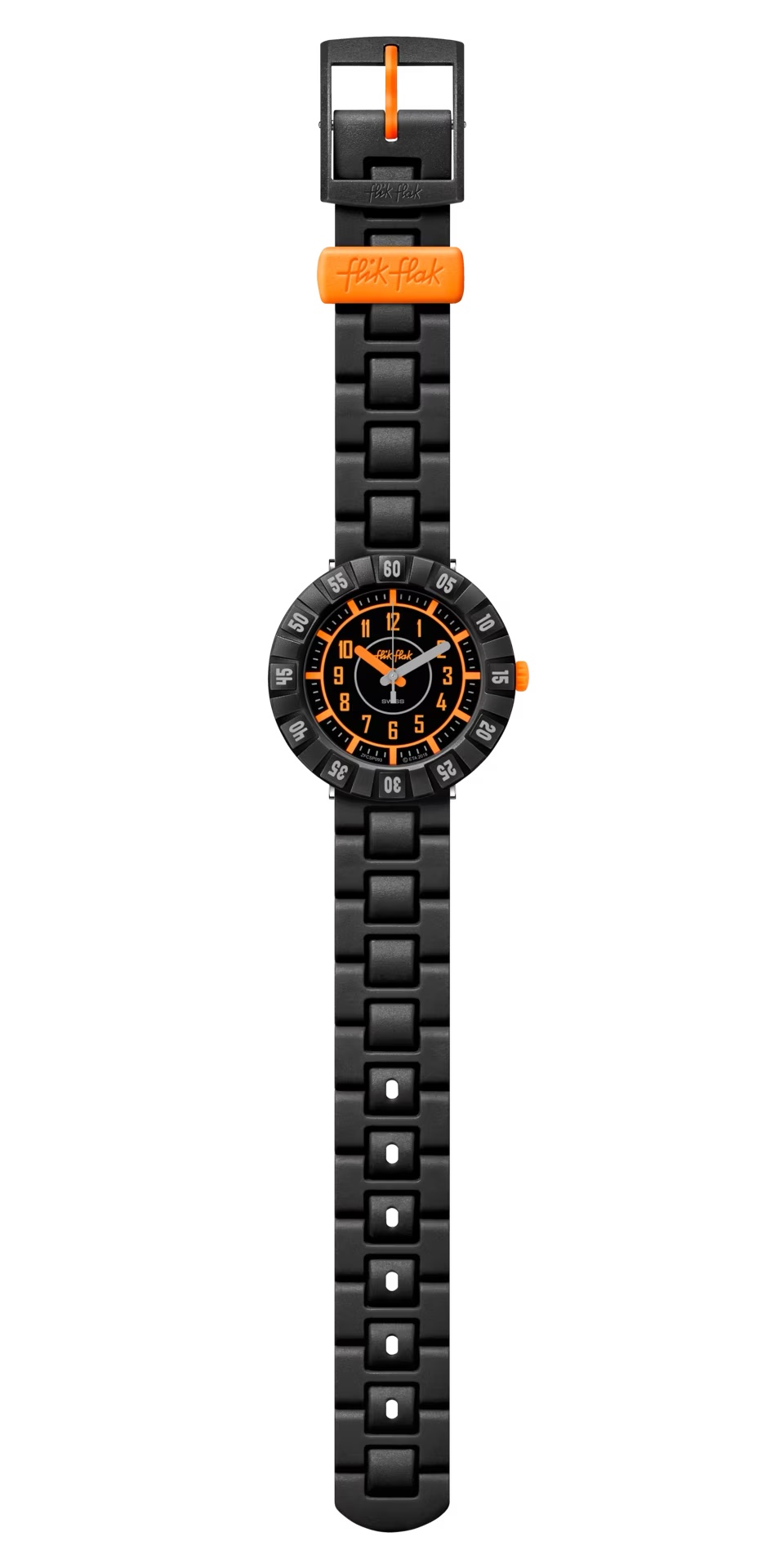 Flik Flak Uhr Kinderuhr - CATCH U - Schwarz mit Orange
