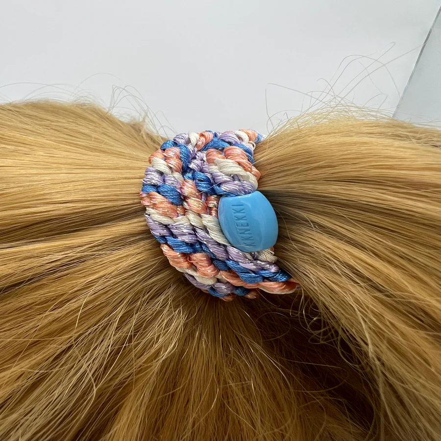 Kknekki Haargummi/Armband - Blau Flieder Kupfer Glitzer - 1 Stück Kknekki Haargummi/Armband - Blau Flieder Kupfer Glitzer - 1 Stück