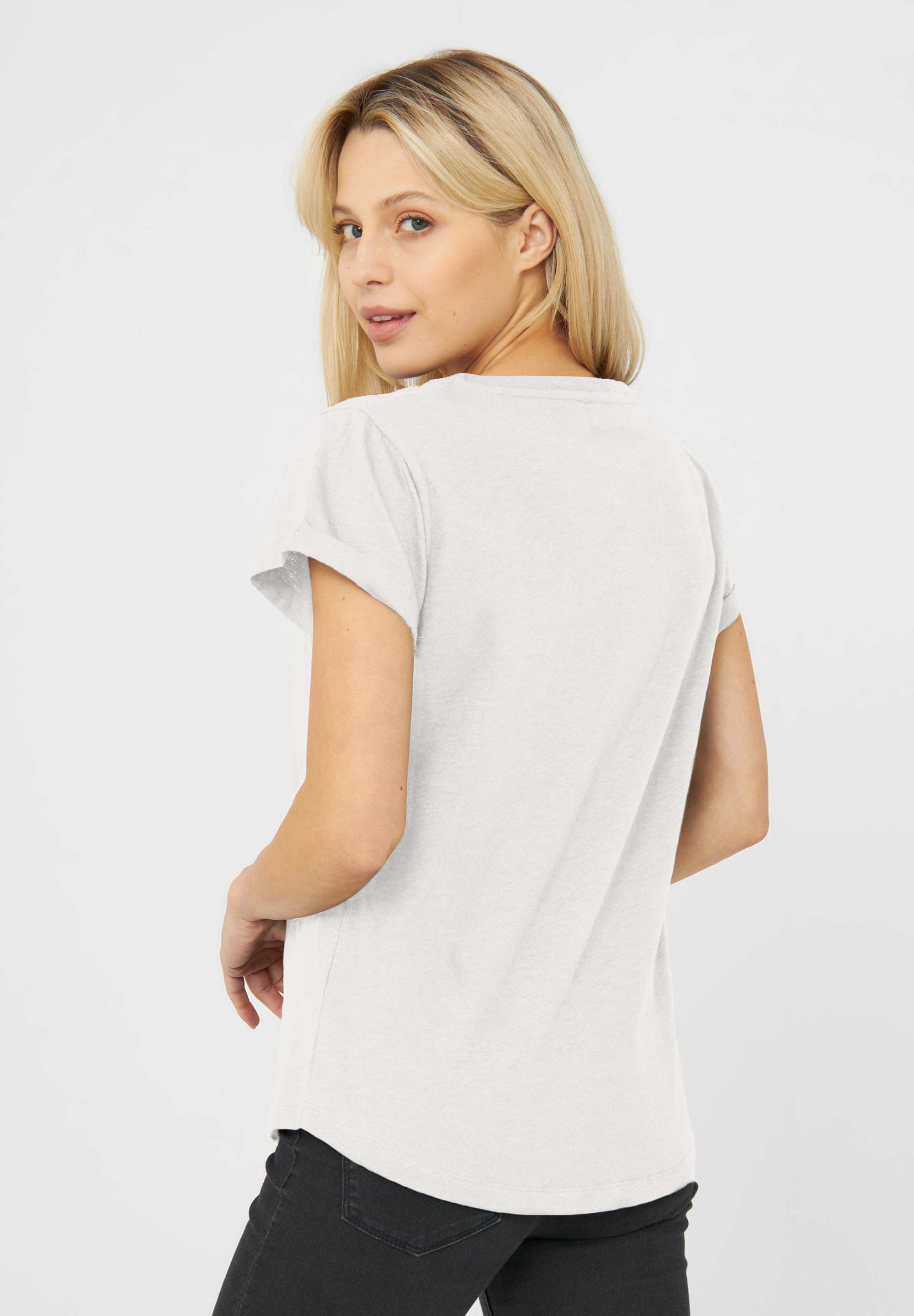 Derbe Damen T-Shirt Robbenschnute - Weiß mit Stickerei Derbe Damen T-Shirt Robbenschnute - Weiß mit Stickerei