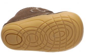 5781ae6504c56103495c51638c0fc5386fc4b960 Lurchi FONSI Wildleder Lauflernschuhe mit Fell und Klett - Braun